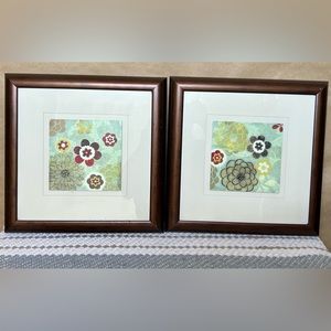Set of Floral Wall Pictures.